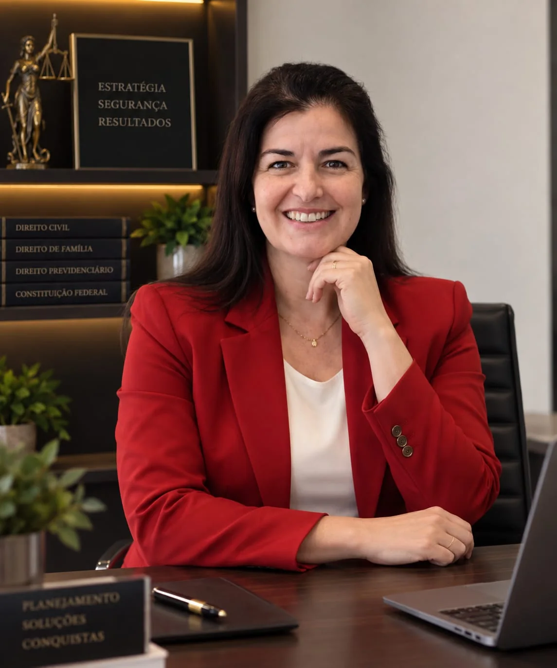 Dra. Andiara Granada Afonso Borges em seu escritório